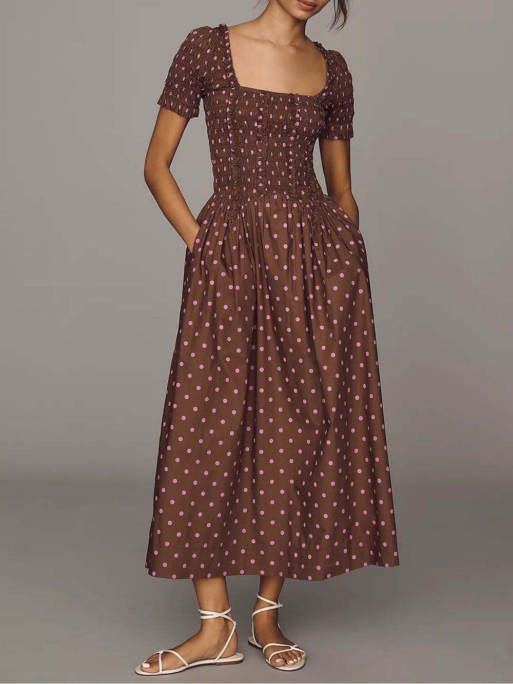 Damson Madder Raphaela 100% cotton Midi Dress